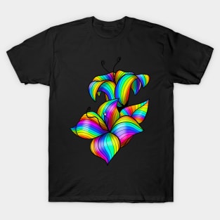 Rainbow lily flowers T-Shirt